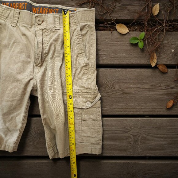 WearFirst Mens Size 32 Tan Cargo Shorts Ripstop Utility Pockets Outdoor Hiking - Picture 5 of 10